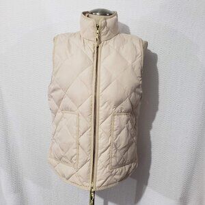J.Crew Quilted 60% Down Puffer Light Zip Vest M